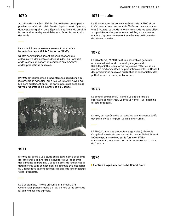 Cahier souvenir 60 anniversaire AQINAC - Historique 1963 à 2023