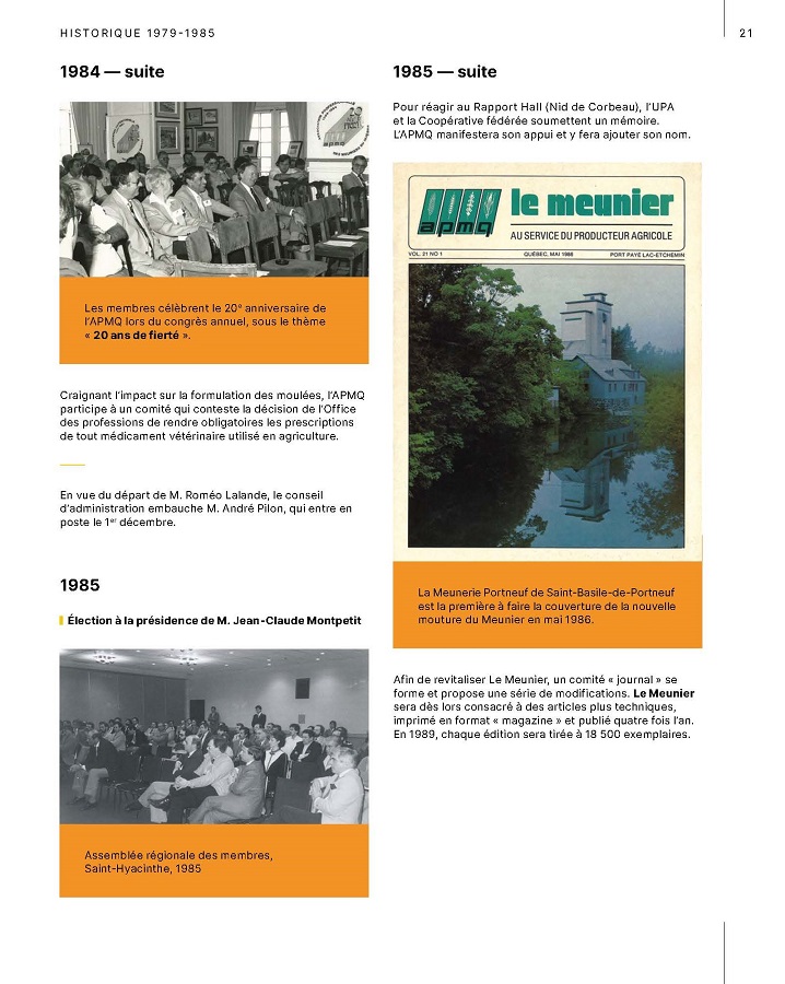 Cahier souvenir 60 anniversaire AQINAC - Historique 1963 à 2023